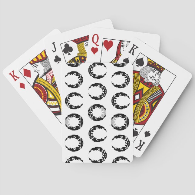 Silhouette des Schwarzen Halbmonds Spielkarten (Rückseite)