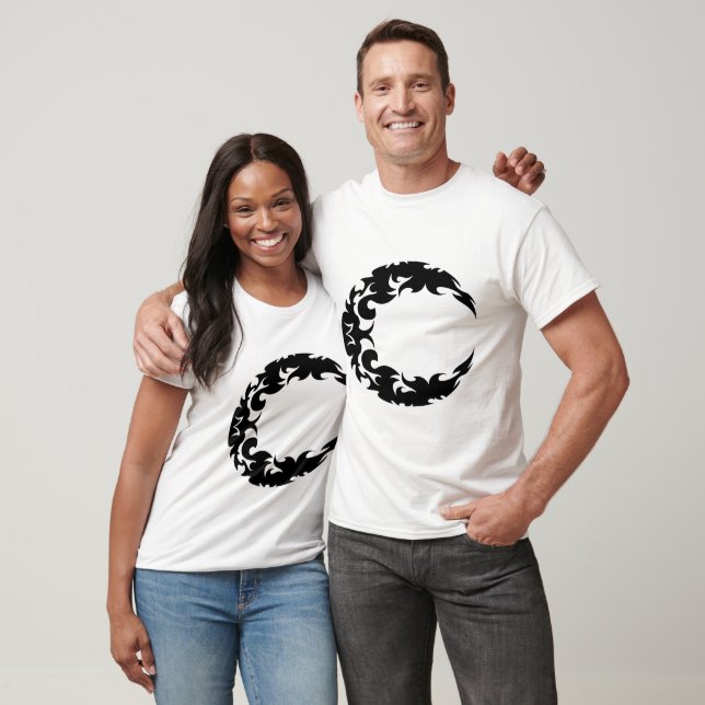 Silhouette des Schwarzen Halbmonds T-Shirt (Unisex)