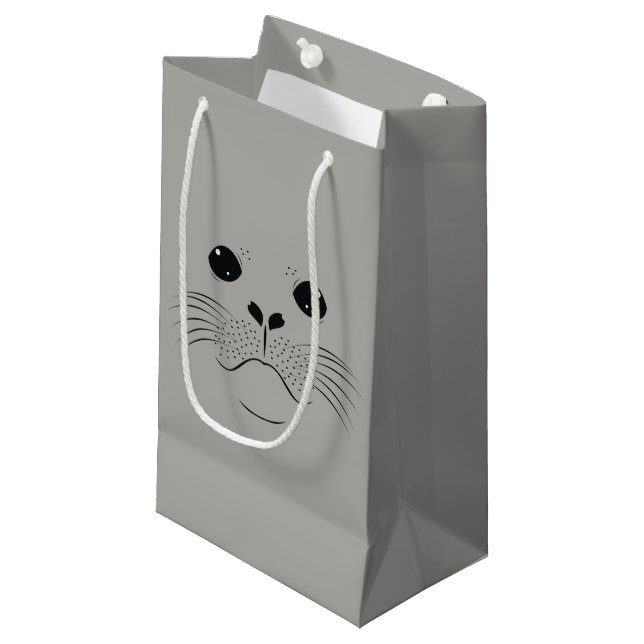 Silhouette des Siegels Kleine Geschenktüte (Vorderseite Schrägansicht)