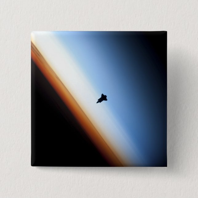 Silhouette des Space Shuttle Endeavour Button (Vorderseite)