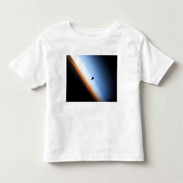 Silhouette des Space Shuttle Endeavour Kleinkind T-shirt (Vorderseite)