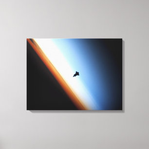 Silhouette des Space Shuttle Endeavour Leinwanddruck