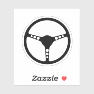 Silhouette des Sportlenkrads Aufkleber