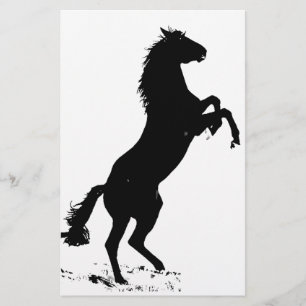 Silhouette des Zuchtpferdes Briefpapier