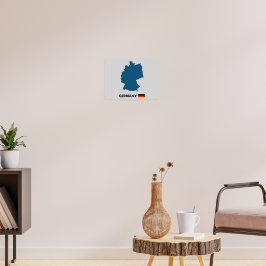 Silhouette Deutschlands Poster