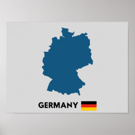 Silhouette Deutschlands Poster