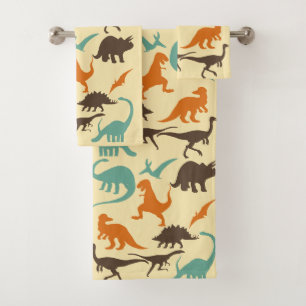 Silhouette Dinosaur Badhandtuch Set