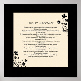 Silhouette "Do it Anyway" Poster