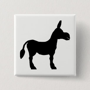 Silhouette Donkey Button