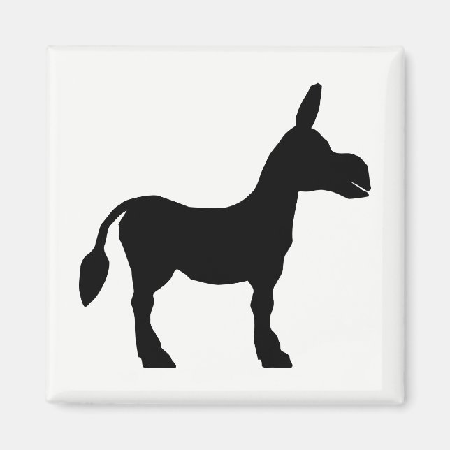 Silhouette Donkey Magnet (Vorne)