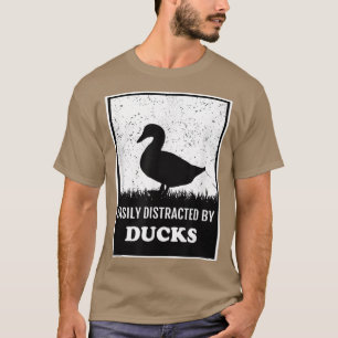 Silhouette Duck Lover leicht von Enten F abgelenkt T-Shirt