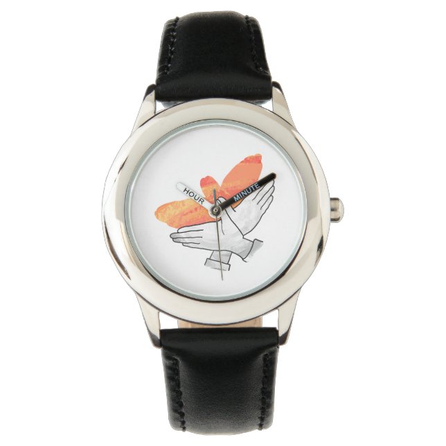 Silhouette Eagle Orange Armbanduhr (Vorderseite)