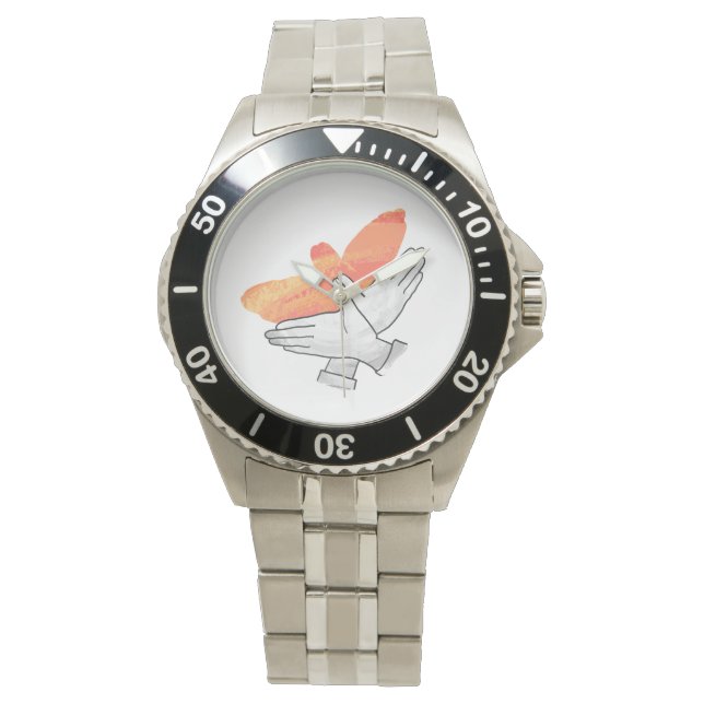 Silhouette Eagle Orange Armbanduhr (Vorderseite)