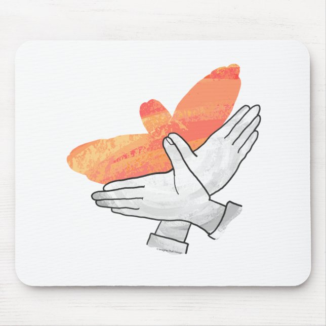 Silhouette Eagle Orange Mousepad (Vorne)
