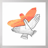 Silhouette Eagle Orange