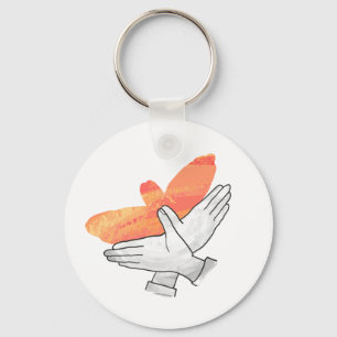 Silhouette Eagle Orange Schlüsselanhänger