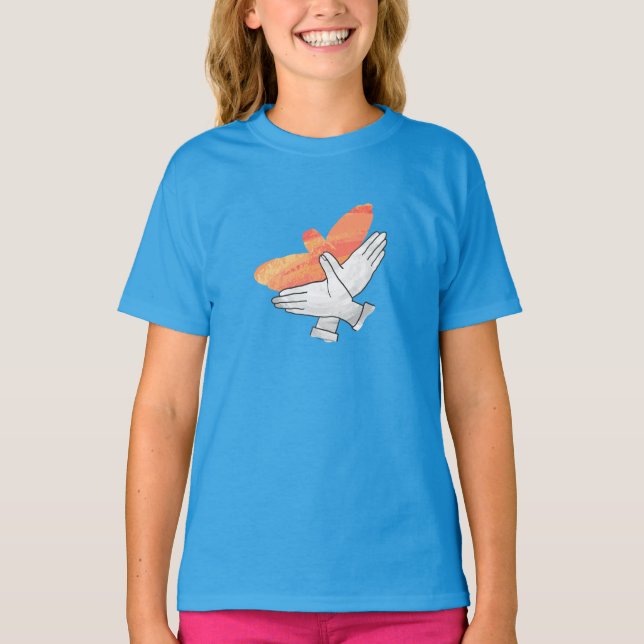 Silhouette Eagle Orange T-Shirt (Vorderseite)