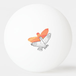 Silhouette Eagle Orange Tischtennisball