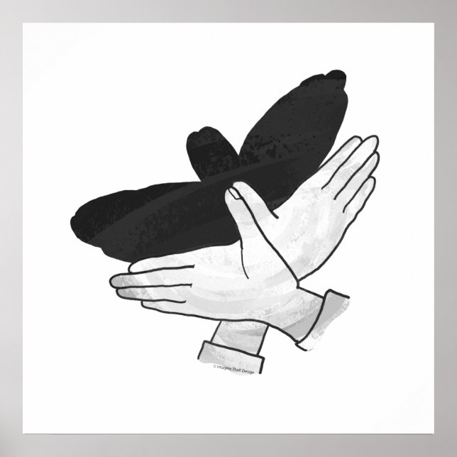 Silhouette Eagle Poster (Vorne)