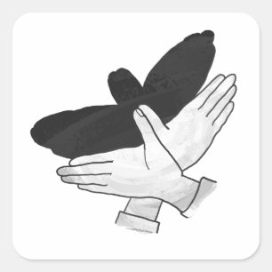 Silhouette Eagle Quadratischer Aufkleber