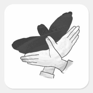 Silhouette Eagle Quadratischer Aufkleber