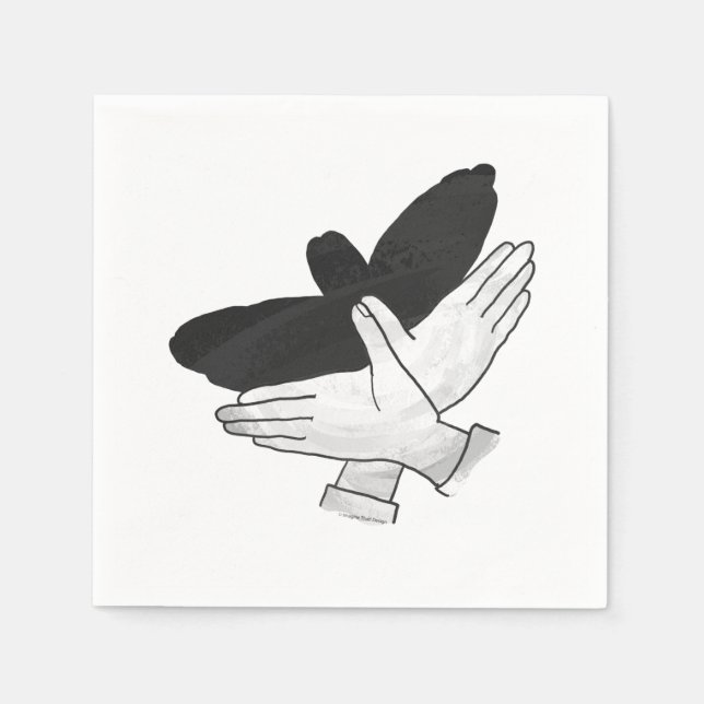 Silhouette Eagle Serviette (Vorderseite)