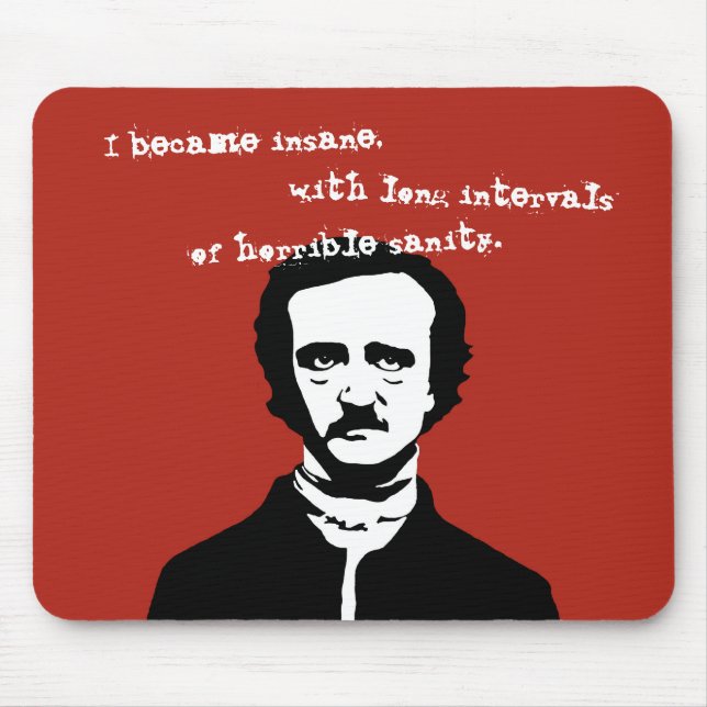 Silhouette Edgar Allan Poe Mousepad (Vorne)