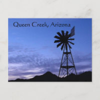 Silhouette einer Windmühle Queen Creek, Arizona