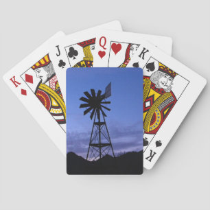 Silhouette einer Windmühle Spielkarten
