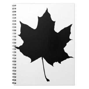 Silhouette eines Ahornblattes Notizblock