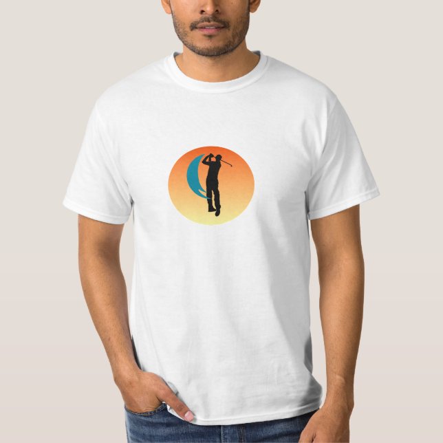 Silhouette eines Golfers T-Shirt (Vorderseite)