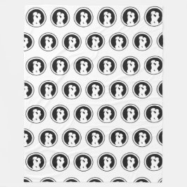 Silhouette eines lesbischen Ehepaares Kiss Fleecedecke