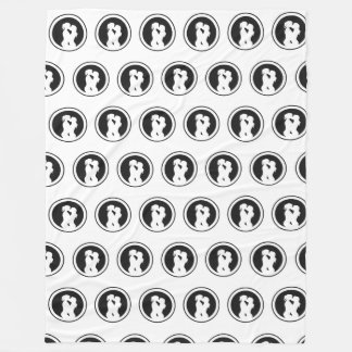 Silhouette eines lesbischen Ehepaares Kiss Fleecedecke