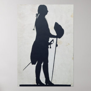 Silhouette eines Mannes Poster