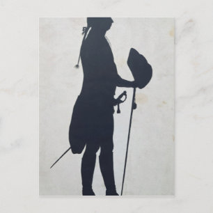Silhouette eines Menschen Postkarte
