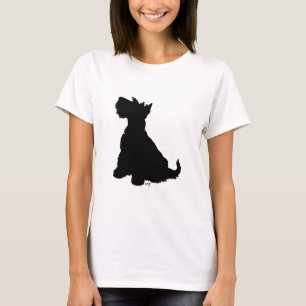 Silhouette eines Schottischen Terriers T-Shirt