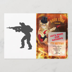 Silhouette eines Soldaten - Hintergrundfarbe auswä Einladung