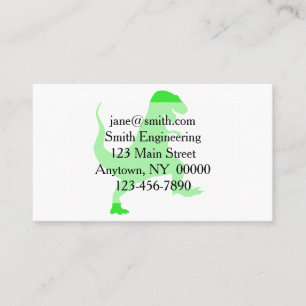 Silhouette eines Tyrannosaurus-Rex Visitenkarte