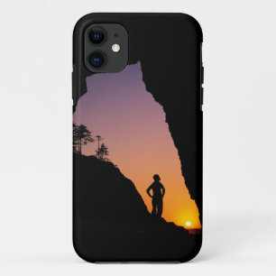 Silhouette eines Wanderers, Point of the Arches, Case-Mate iPhone Hülle