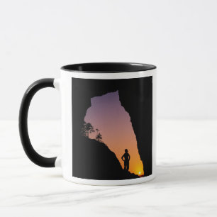 Silhouette eines Wanderers, Point of the Arches, Tasse
