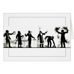 Silhouette eines Weihnachtsmarktes