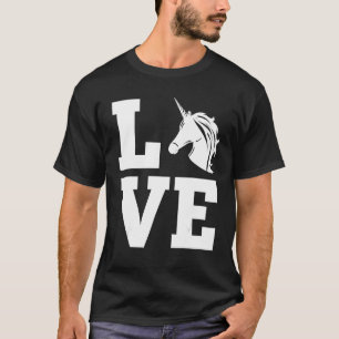 Silhouette Einhorn Pferd wie Liebe Einhorn T-Shirt