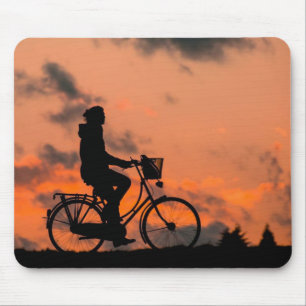 Silhouette, Fahrrad, Gesundheit Mousepad