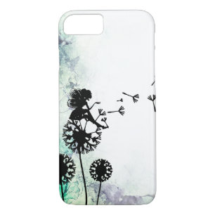 Silhouette Fairy and Dandelion Seeds Blumengarten Case-Mate iPhone Hülle