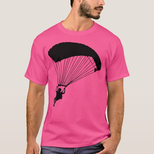 Silhouette Falling Free Falling Diver Skydiver T-Shirt (Vorderseite)