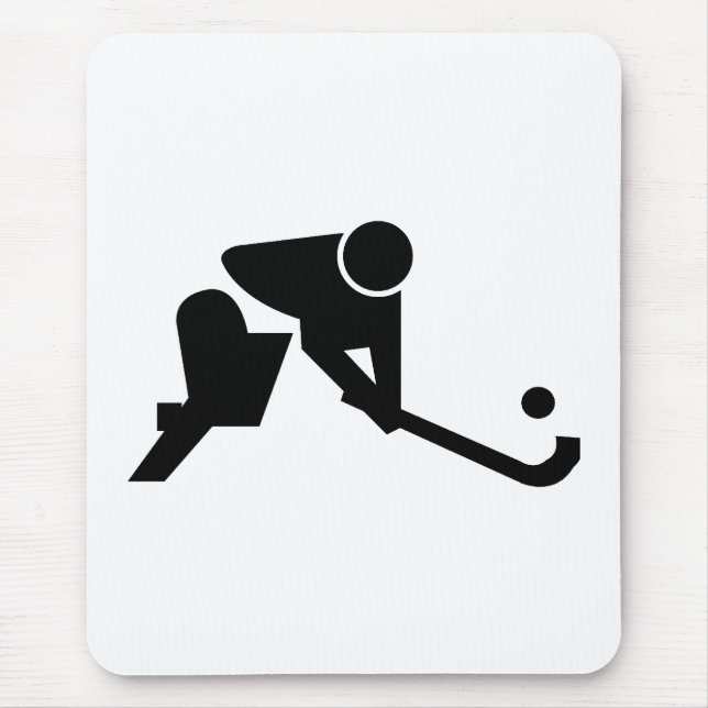 Silhouette-Feld-Hockey Mousepad (Vorne)