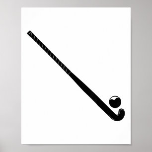 Silhouette Feldhockeyschläger und Ll Lover State P Poster