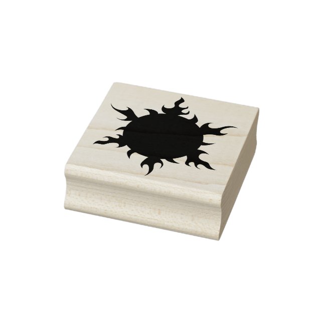 Silhouette-Feuerball-Briefmarke Gummistempel (Stempel)