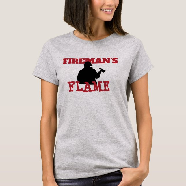 Silhouette Feuermanns Flamme T-Shirt (Vorderseite)