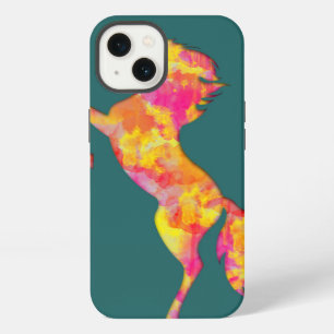 Silhouette Feuerpferde Flammen Abstrakt Elegante iPhone Hülle